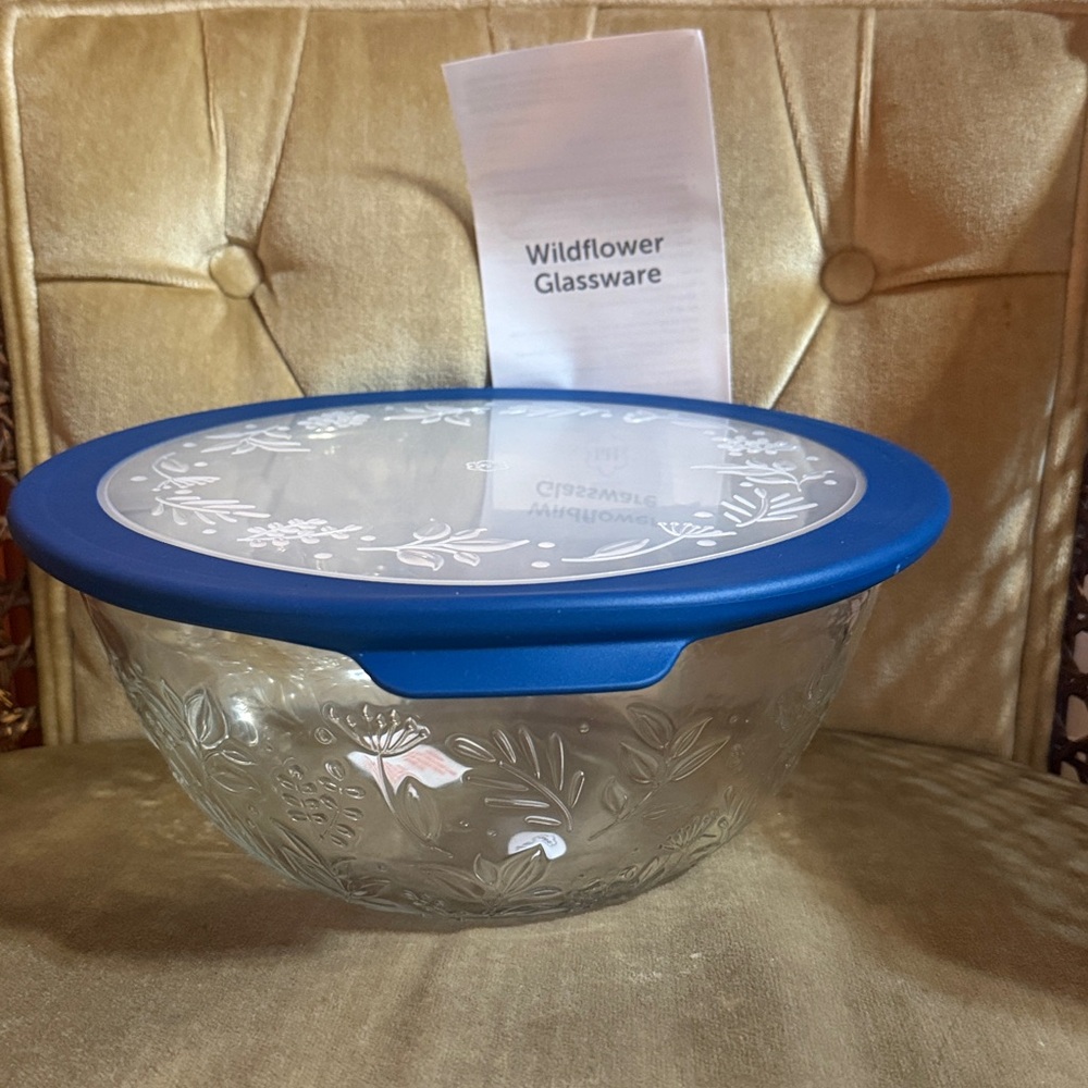 Princess House Brand New Clear Glass Bowl with Lid